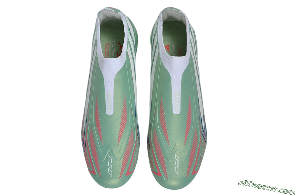 Adidas F50 Hyperfast Elite Laceless FG Firm Ground Soccer Cleats - Green/Mint Rush/Solar Red 4