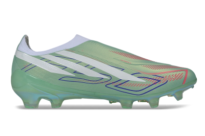 Adidas F50 Hyperfast Elite Laceless FG Firm Ground Soccer Cleats - Green/Mint Rush/Solar Red