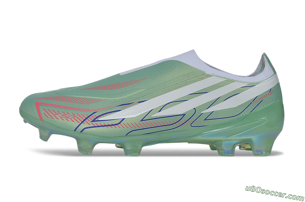 Adidas F50 Hyperfast Elite Laceless FG Firm Ground Soccer Cleats - Green/Mint Rush/Solar Red 2