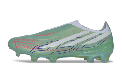 Adidas F50 Hyperfast Elite Laceless FG Firm Ground Soccer Cleats - Green/Mint Rush/Solar Red