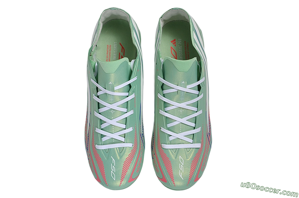 Adidas F50 Hyperfast Elite FG Firm Ground Soccer Cleats - Green/Mint Green/Iridescent 4