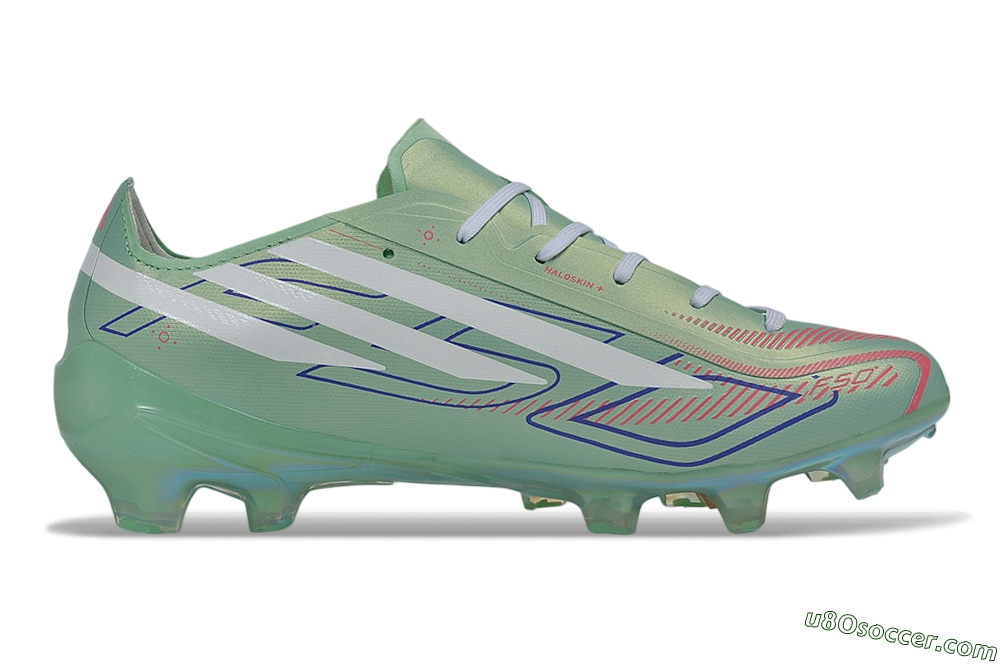 Adidas F50 Hyperfast Elite FG Firm Ground Soccer Cleats - Green/Mint Green/Iridescent 7
