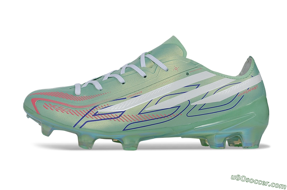 Adidas F50 Hyperfast Elite FG Firm Ground Soccer Cleats - Green/Mint Green/Iridescent 2