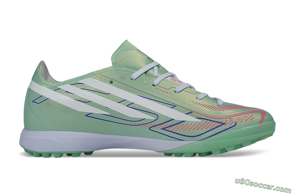 Adidas F50 Hyperfast Pro TF Artificial Turf Soccer Shoes - Green/Mint Green/White 7