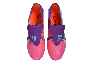 Adidas Predator 26 Elite Fold-Over Tongue FG Firm Ground Soccer Cleats - Purple/Berry Blast/Lucid Cyan