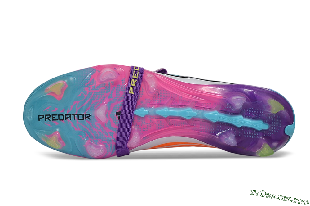 Adidas Predator 26 Elite Fold-Over Tongue FG Firm Ground Soccer Cleats - Purple/Berry Blast/Lucid Cyan 6