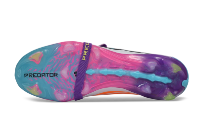 Adidas Predator 26 Elite Fold-Over Tongue FG Firm Ground Soccer Cleats - Purple/Berry Blast/Lucid Cyan