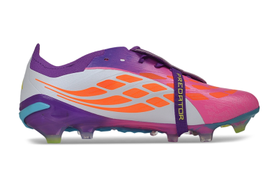 Adidas Predator 26 Elite Fold-Over Tongue FG Firm Ground Soccer Cleats - Purple/Berry Blast/Lucid Cyan