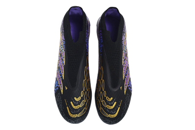 Adidas Predator 26 Elite Laceless FG Firm Ground Soccer Cleats - Black/Core Black/Metallic Purple