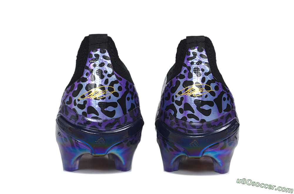 Adidas Predator 26 Elite Laceless FG Firm Ground Soccer Cleats - Black/Core Black/Metallic Purple 5