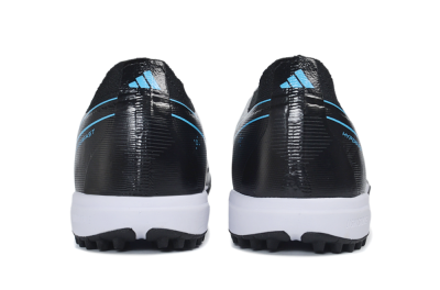 Adidas F50 Hyperfast Elite Laceless TF Artificial Turf Soccer Shoes - Black/Core Black/Lucid Blue