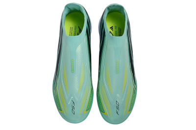 Adidas F50 Hyperfast Elite Laceless TF Artificial Turf Soccer Shoes - Green/Mint Green/Midnight Navy