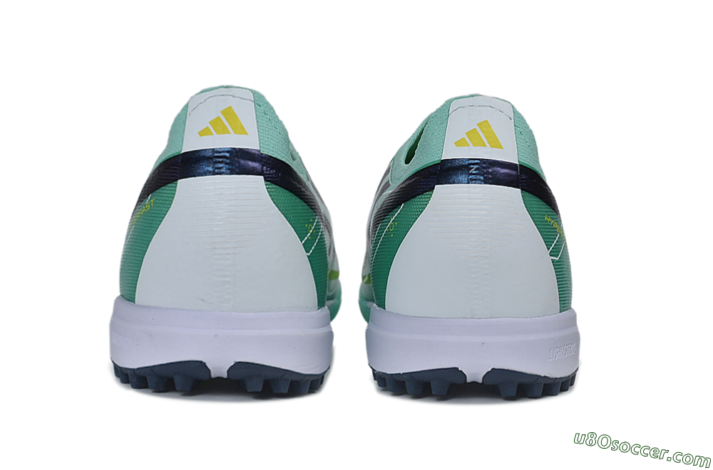 Adidas F50 Hyperfast Elite Laceless TF Artificial Turf Soccer Shoes - Green/Mint Green/Midnight Navy 5