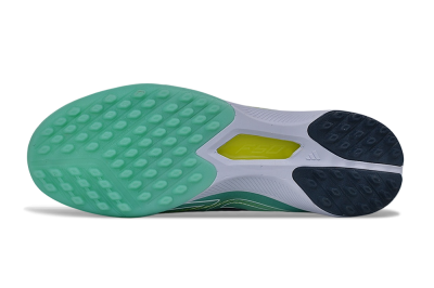 Adidas F50 Hyperfast Elite Laceless TF Artificial Turf Soccer Shoes - Green/Mint Green/Midnight Navy