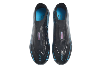 Adidas F50 Hyperfast Elite Laceless FG Firm Ground Soccer Cleats - Black/Core Black/Lucid Blue