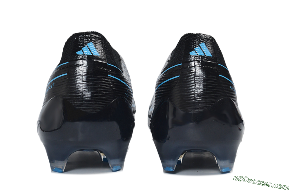 Adidas F50 Hyperfast Elite Laceless FG Firm Ground Soccer Cleats - Black/Core Black/Lucid Blue 5