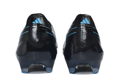 Adidas F50 Hyperfast Elite Laceless FG Firm Ground Soccer Cleats - Black/Core Black/Lucid Blue