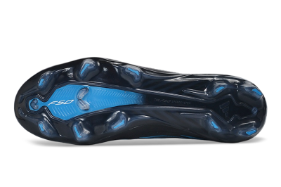Adidas F50 Hyperfast Elite Laceless FG Firm Ground Soccer Cleats - Black/Core Black/Lucid Blue