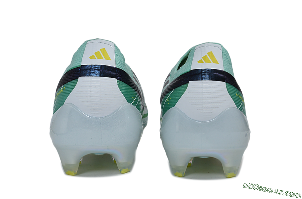 Adidas F50 Hyperfast Elite Laceless FG Firm Ground Soccer Cleats - Green/Mint/Navy 5