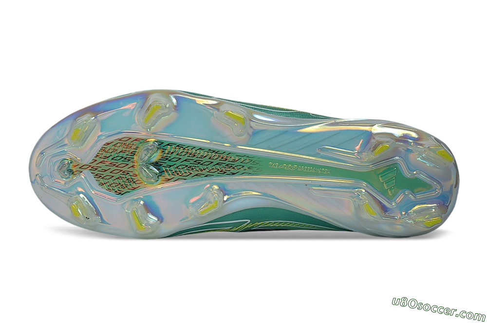 Adidas F50 Hyperfast Elite Laceless FG Firm Ground Soccer Cleats - Green/Mint/Navy 6