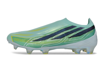Adidas F50 Hyperfast Elite Laceless FG Firm Ground Soccer Cleats - Green/Mint/Navy