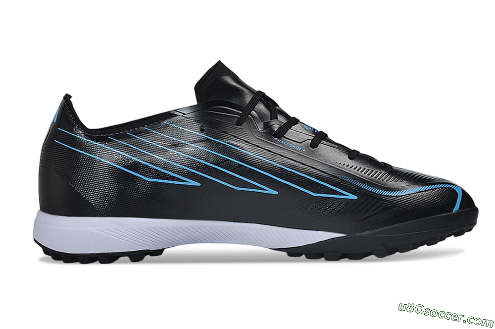 Adidas F50 Hyperfast Elite TF Artificial Turf Soccer Shoes - Black/Core Black/Lucid Blue 7
