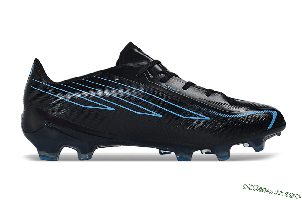 Adidas F50 Hyperfast Elite FG Firm Ground Soccer Cleats - Black/Core Black/Lucid Cyan 7