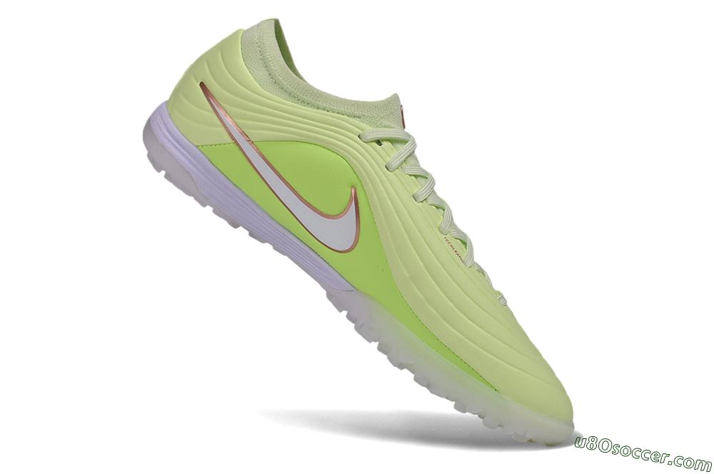 Nike Tiempo Legend 11 Elite TF Artificial Turf Soccer Shoes - Green/Barely Volt/Metallic Copper 4