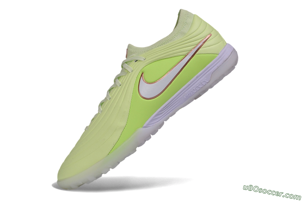 Nike Tiempo Legend 11 Elite TF Artificial Turf Soccer Shoes - Green/Barely Volt/Metallic Copper 5