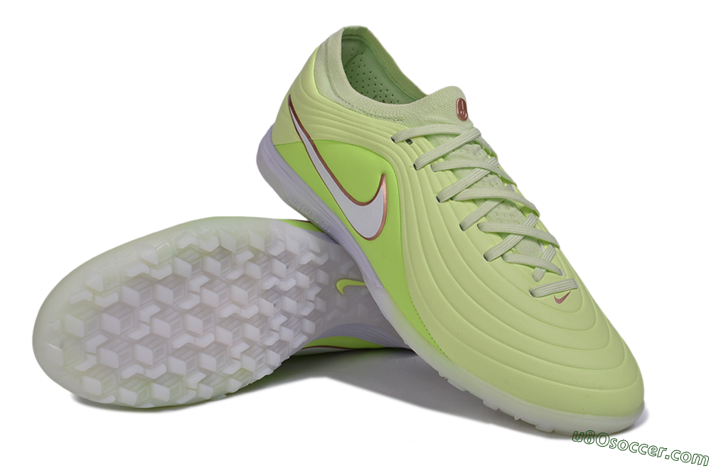 Nike Tiempo Legend 11 Elite TF Artificial Turf Soccer Shoes - Green/Barely Volt/Metallic Copper 3