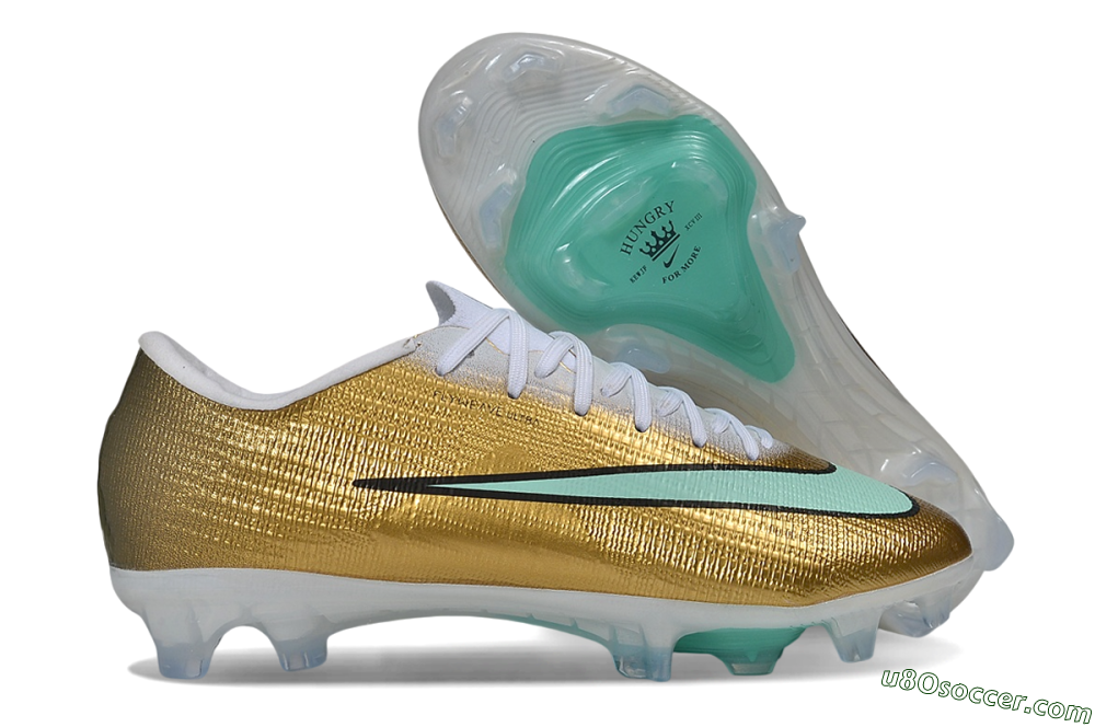 Nike Air Zoom Mercurial Superfly 11 Elite FG Firm Ground Soccer Cleats - Gold/Metallic Gold/Mint Green 1
