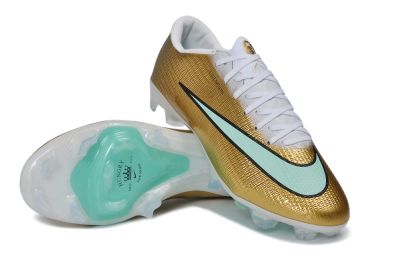 Nike Air Zoom Mercurial Superfly 11 Elite FG Firm Ground Soccer Cleats - Gold/Metallic Gold/Mint Green