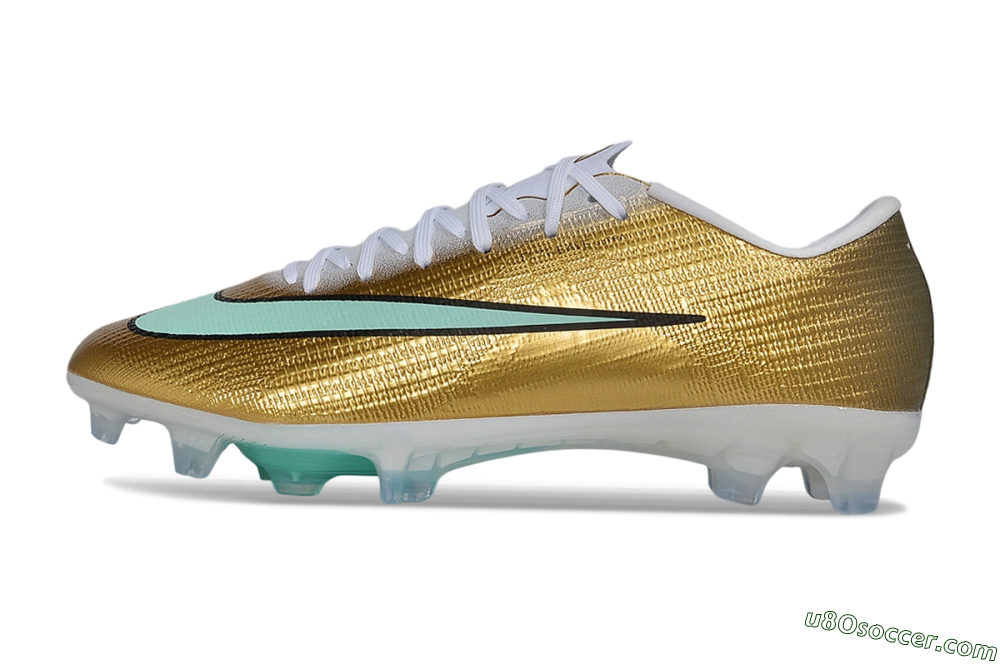 Nike Air Zoom Mercurial Superfly 11 Elite FG Firm Ground Soccer Cleats - Gold/Metallic Gold/Mint Green 2