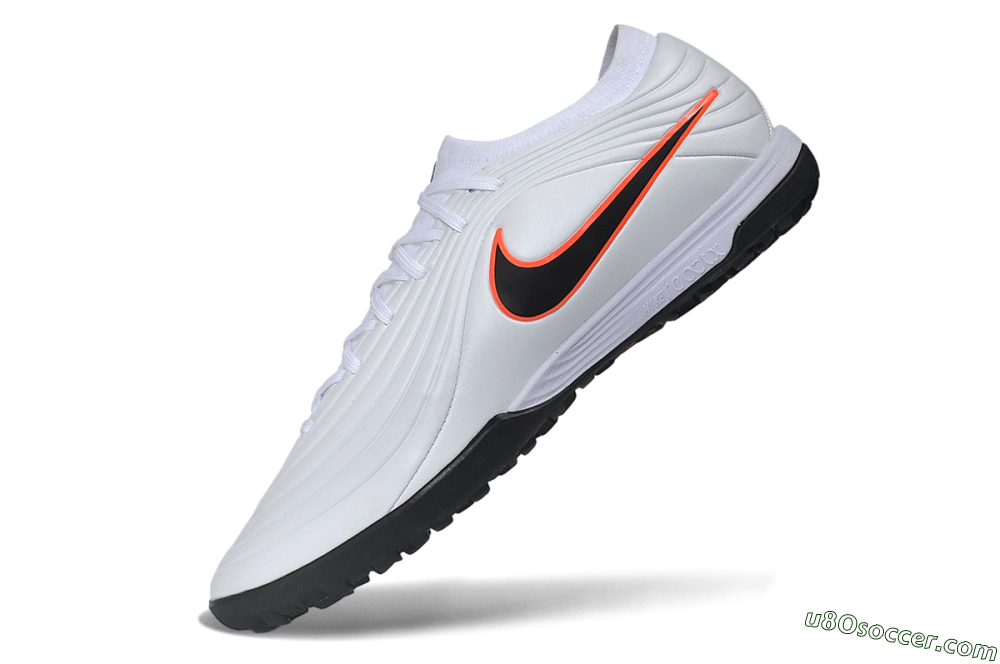 Nike Tiempo Legend 11 Elite TF Artificial Turf Soccer Shoes - White/Black/Total Orange 5