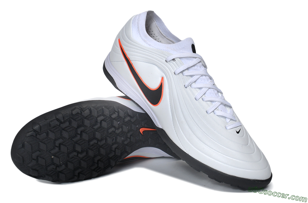 Nike Tiempo Legend 11 Elite TF Artificial Turf Soccer Shoes - White/Black/Total Orange 3