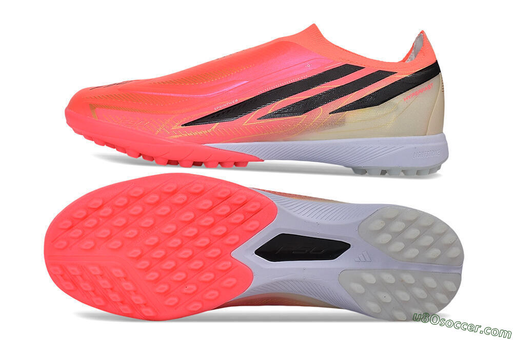 Adidas F50 Hyperfast Elite Laceless TF Artificial Turf Soccer Shoes - Pink/Electric Pink/Classic Black 0