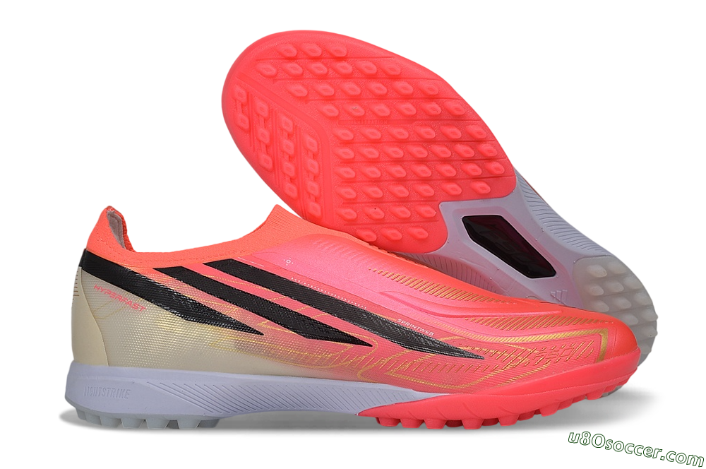 Adidas F50 Hyperfast Elite Laceless TF Artificial Turf Soccer Shoes - Pink/Electric Pink/Classic Black 1