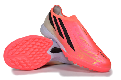 Adidas F50 Hyperfast Elite Laceless TF Artificial Turf Soccer Shoes - Pink/Electric Pink/Classic Black