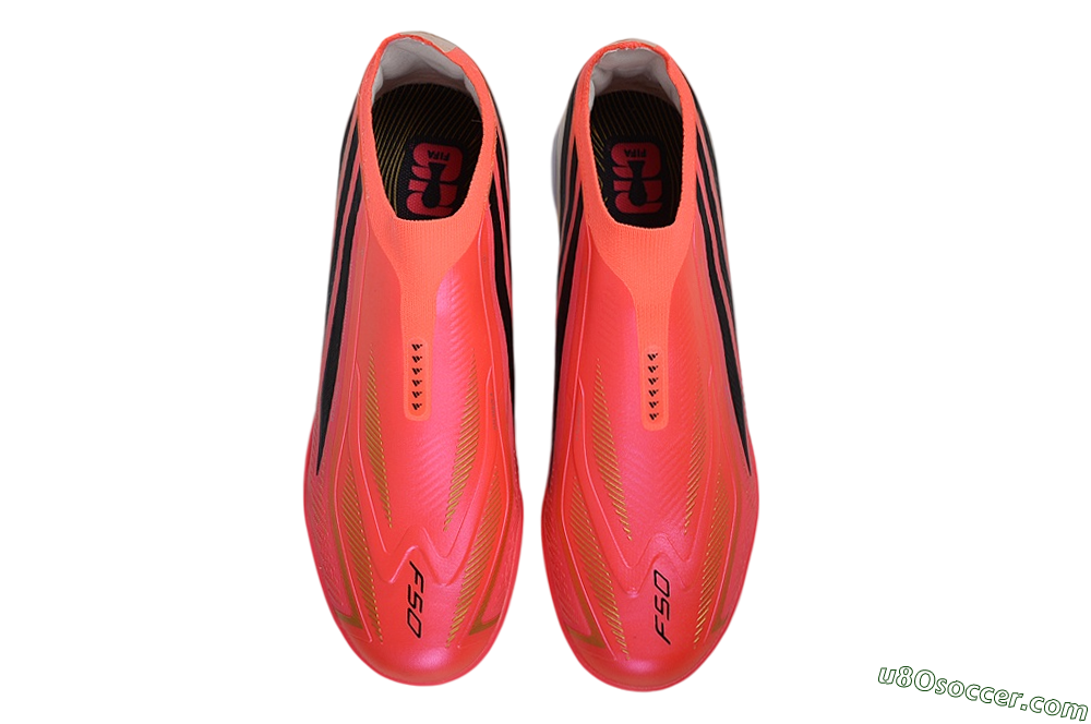 Adidas F50 Hyperfast Elite Laceless TF Artificial Turf Soccer Shoes - Pink/Electric Pink/Classic Black 4