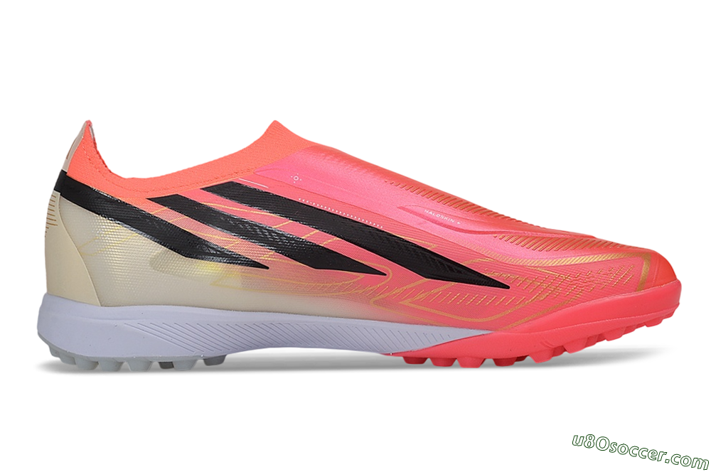 Adidas F50 Hyperfast Elite Laceless TF Artificial Turf Soccer Shoes - Pink/Electric Pink/Classic Black 7