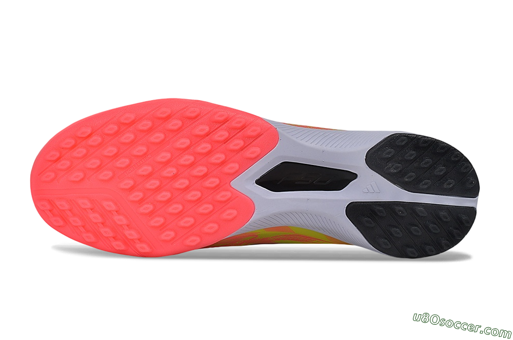 Adidas F50 Hyperfast Elite Laceless TF Artificial Turf Soccer Shoes - Yellow/Neon Green/Radiant Pink 6