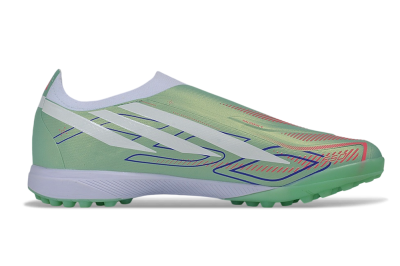 Adidas F50 Hyperfast Elite Laceless TF Artificial Turf Soccer Shoes - Green/Mint/Coral