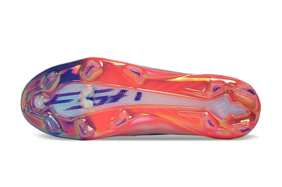 Adidas F50 Hyperfast 2026 World Cup Laceless Laceless FG Firm Ground Soccer Cleats - White/Coral Glow/Sapphire Haze