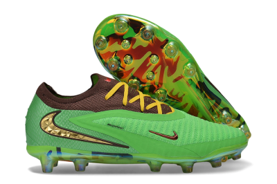Nike Phantom 6 Elite Low AG Artificial Grass Soccer Cleats - Green/Electric Green/Bronzine