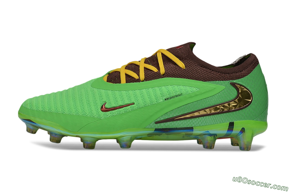 Nike Phantom 6 Elite Low AG Artificial Grass Soccer Cleats - Green/Electric Green/Bronzine 2