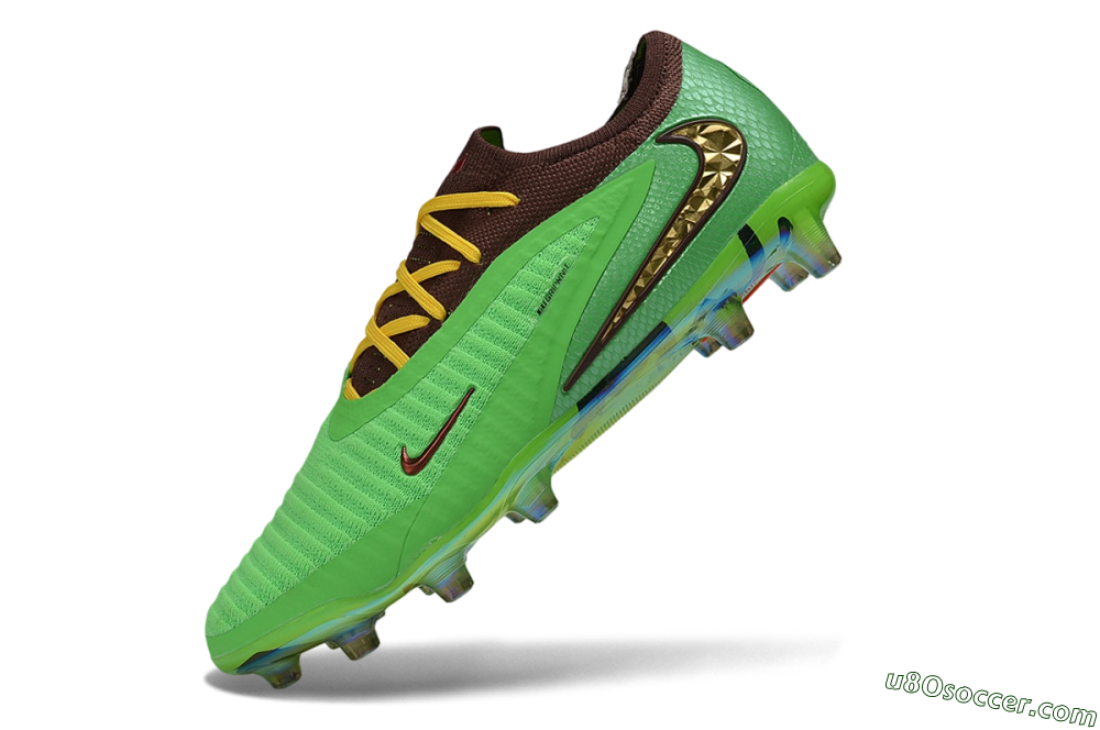 Nike Phantom 6 Elite Low AG Artificial Grass Soccer Cleats - Green/Electric Green/Bronzine 5