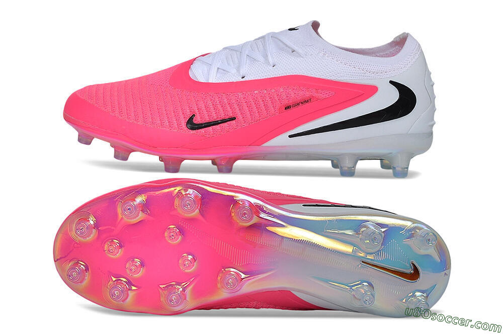 Nike Phantom 6 Elite Low AG Artificial Grass Soccer Cleats - Pink/Sunset Pink/White Iridescent 0