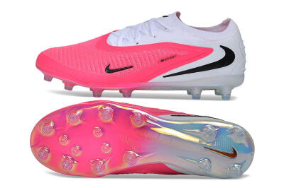 Nike Phantom 6 Elite Low AG Artificial Grass Soccer Cleats - Pink/Sunset Pink/White Iridescent