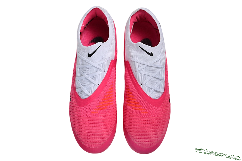 Nike Phantom 6 Elite Low AG Artificial Grass Soccer Cleats - Pink/Sunset Pink/White Iridescent 4