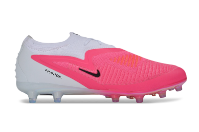 Nike Phantom 6 Elite Low AG Artificial Grass Soccer Cleats - Pink/Sunset Pink/White Iridescent